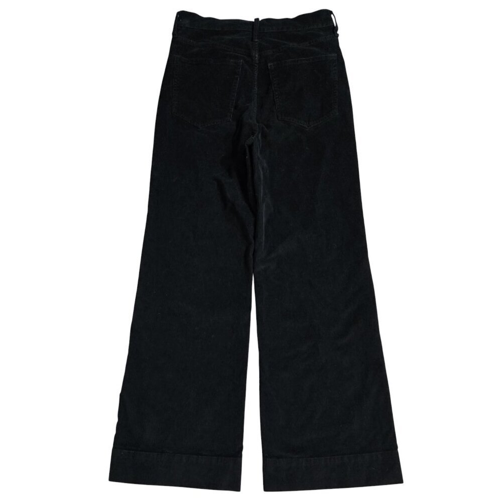 J. Crew Black Corduroy High Rise Wide Leg Pants Capsule Preppy BT922 - Picture 3 of 9